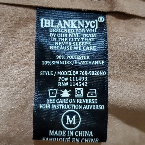 Blank NYC rose pink soft sueded cross zip moto crop jacket cowl neck - Picture 7 of 7